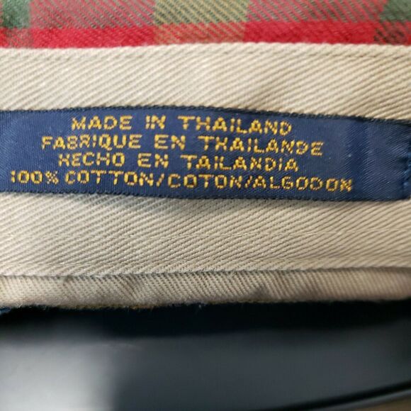 Tommy Hilfiger Mens Dress Shirt Size M Red Green Long Sleeve Cotton - Picture 8 of 8